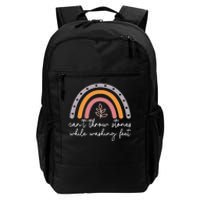 Can't Throw Stones While Washing Feet Rainbow Design Daily Commute Backpack