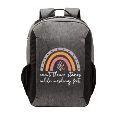 Can't Throw Stones While Washing Feet Rainbow Design Vector Backpack