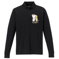 Cats The Struggle is Real Gym Fitness Funny Cat Training Performance Long Sleeve Polo