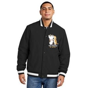 Cats The Struggle is Real Gym Fitness Funny Cat Training Insulated Varsity Jacket