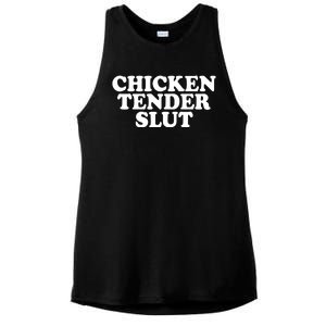 Chicken Tender Slut Funny Gift Ladies PosiCharge Tri-Blend Wicking Tank