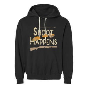 Clay Target Shooting Skeet Trap Sporting Clays Garment-Dyed Fleece Hoodie