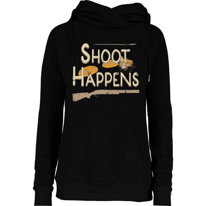 Clay Target Shooting Skeet Trap Sporting Clays Womens Funnel Neck Pullover Hood