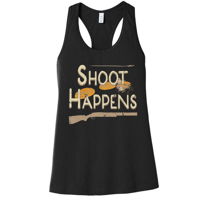 Clay Target Shooting Skeet Trap Sporting Clays Women's Racerback Tank