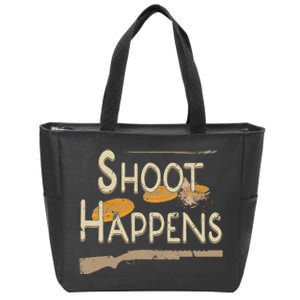 Clay Target Shooting Skeet Trap Sporting Clays Zip Tote Bag