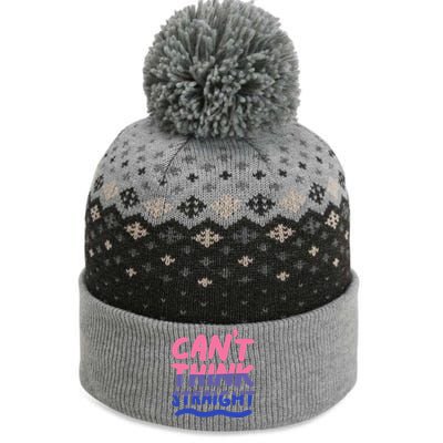 Can't Think Straight Bisexual Lgbt Pride Flag Funny Gift The Baniff Cuffed Pom Beanie