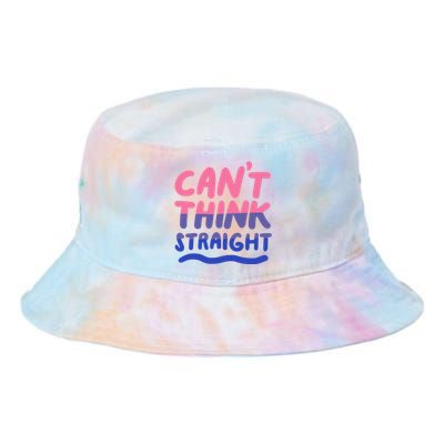 Can't Think Straight Bisexual Lgbt Pride Flag Funny Gift Tie Dye Newport Bucket Hat