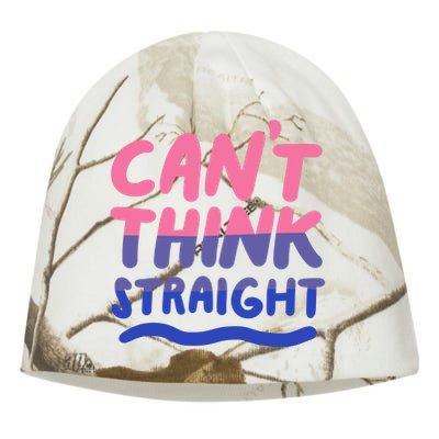 Can't Think Straight Bisexual Lgbt Pride Flag Funny Gift Kati - Camo Knit Beanie