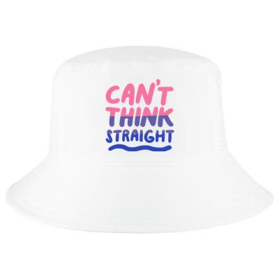 Can't Think Straight Bisexual Lgbt Pride Flag Funny Gift Cool Comfort Performance Bucket Hat