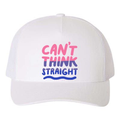 Can't Think Straight Bisexual Lgbt Pride Flag Funny Gift Yupoong Adult 5-Panel Trucker Hat