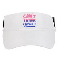 Can't Think Straight Bisexual Lgbt Pride Flag Funny Gift Adult Drive Performance Visor