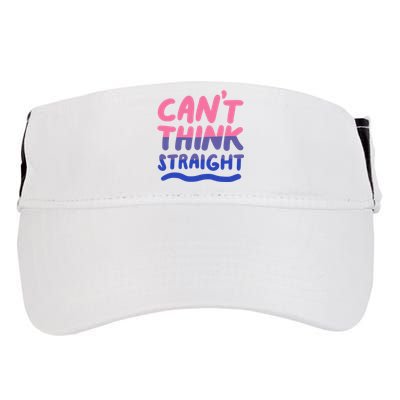 Can't Think Straight Bisexual Lgbt Pride Flag Funny Gift Adult Drive Performance Visor