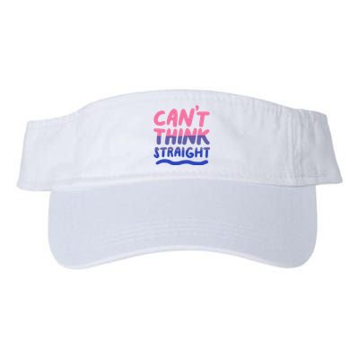 Can't Think Straight Bisexual Lgbt Pride Flag Funny Gift Valucap Bio-Washed Visor