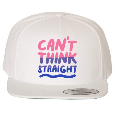 Can't Think Straight Bisexual Lgbt Pride Flag Funny Gift Wool Snapback Cap