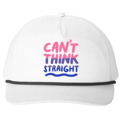 Can't Think Straight Bisexual Lgbt Pride Flag Funny Gift Snapback Five-Panel Rope Hat