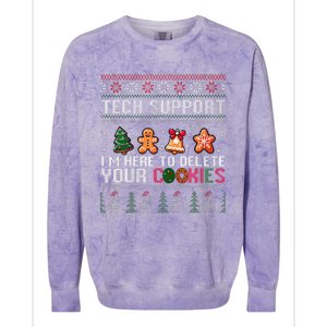 Christmas Tech Support Here To Delete Cookies Xmas Colorblast Crewneck Sweatshirt