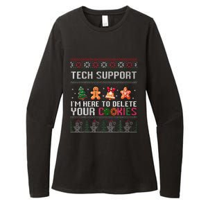 Christmas Tech Support Here To Delete Cookies Xmas Womens CVC Long Sleeve Shirt