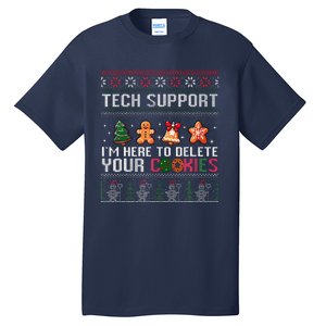 Christmas Tech Support Here To Delete Cookies Xmas Tall T-Shirt