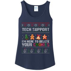 Christmas Tech Support Here To Delete Cookies Xmas Ladies Essential Tank