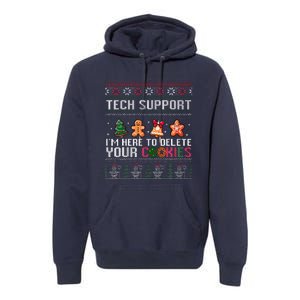 Christmas Tech Support Here To Delete Cookies Xmas Premium Hoodie