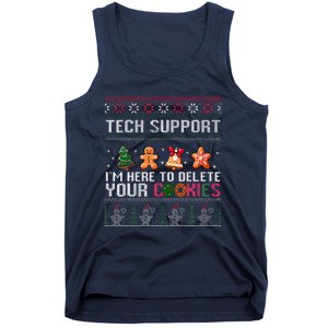 Christmas Tech Support Here To Delete Cookies Xmas Tank Top