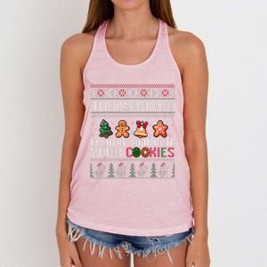 Christmas Tech Support Here To Delete Cookies Xmas Women's Knotted Racerback Tank