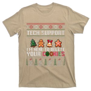 Christmas Tech Support Here To Delete Cookies Xmas T-Shirt