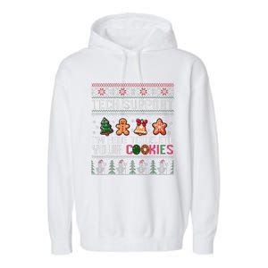 Christmas Tech Support Here To Delete Cookies Xmas Garment-Dyed Fleece Hoodie