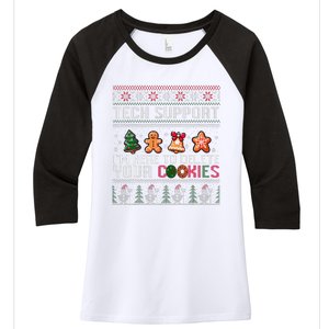 Christmas Tech Support Here To Delete Cookies Xmas Women's Tri-Blend 3/4-Sleeve Raglan Shirt