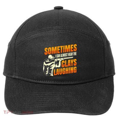 Clay Trap Shooting Flying Launcher 7-Panel Snapback Hat