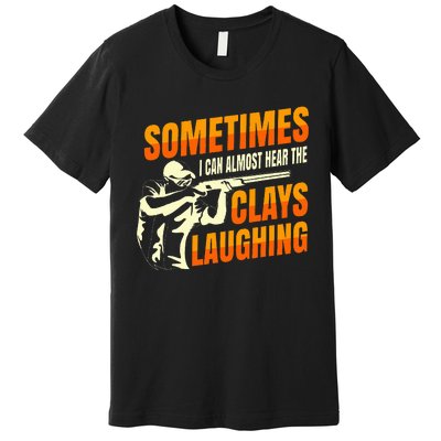 Clay Trap Shooting Flying Launcher Premium T-Shirt