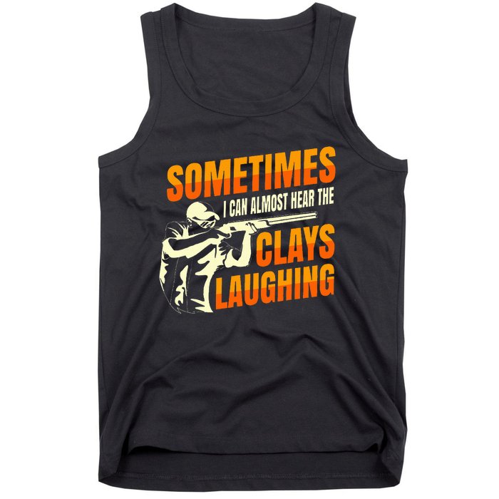 Clay Trap Shooting Flying Launcher Tank Top