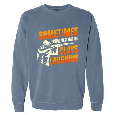 Clay Trap Shooting Flying Launcher Garment-Dyed Sweatshirt