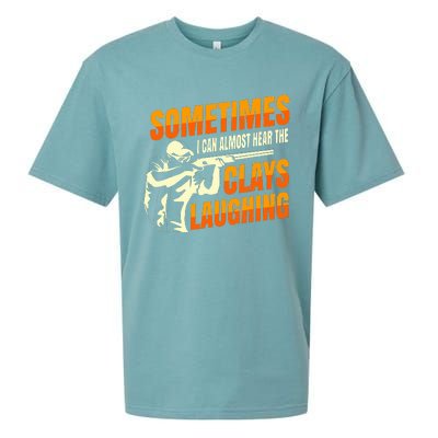 Clay Trap Shooting Flying Launcher Sueded Cloud Jersey T-Shirt