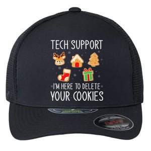 Christmas Tech Support Here To Delete Cookies Xmas Flexfit Unipanel Trucker Cap