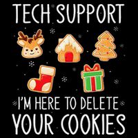 Christmas Tech Support Here To Delete Cookies Xmas 7-Panel Snapback Hat