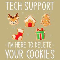 Christmas Tech Support Here To Delete Cookies Xmas Cooling Performance Crew T-Shirt