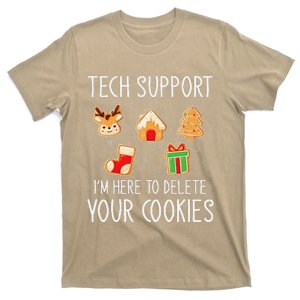 Christmas Tech Support Here To Delete Cookies Xmas T-Shirt