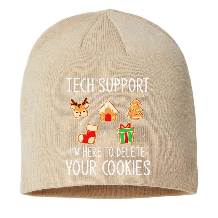 Christmas Tech Support Here To Delete Cookies Xmas Sustainable Beanie