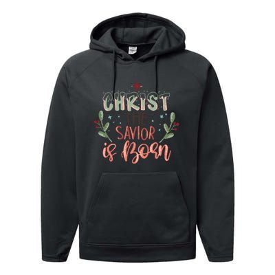 Christ The Savior Is Born Christian Retro Christmas Religious Graphic Plus Size Performance Fleece Hoodie