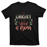 Christ The Savior Is Born Christian Retro Christmas Religious Graphic Plus Size T-Shirt