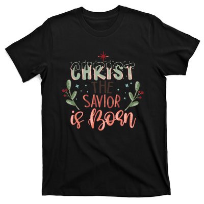 Christ The Savior Is Born Christian Retro Christmas Religious Graphic Plus Size T-Shirt