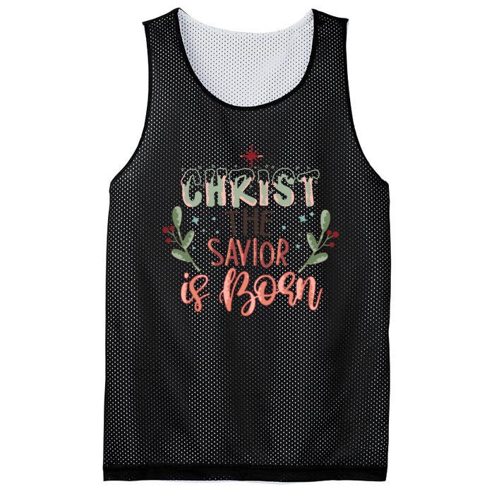 Christ The Savior Is Born Christian Retro Christmas Religious Graphic Plus Size Mesh Reversible Basketball Jersey Tank