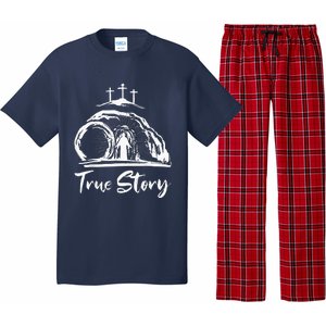 Christians True Story He Is Risen Cross Jesus Easter Day Pajama Set