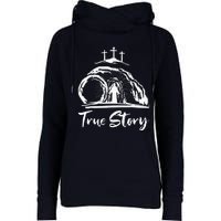 Christians True Story He Is Risen Cross Jesus Easter Day Womens Funnel Neck Pullover Hood