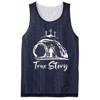 Christians True Story He Is Risen Cross Jesus Easter Day Mesh Reversible Basketball Jersey Tank