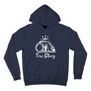 Christians True Story He Is Risen Cross Jesus Easter Day Tall Hoodie