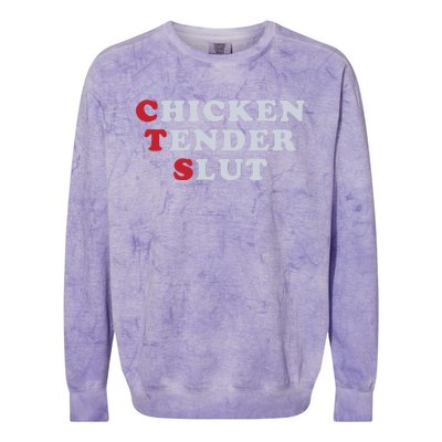 Chicken Tender Slut Colorblast Crewneck Sweatshirt