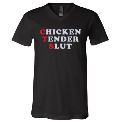 Chicken Tender Slut V-Neck T-Shirt