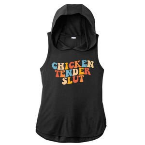 Chicken Tender Slut Retro Funny Ladies PosiCharge Tri-Blend Wicking Draft Hoodie Tank